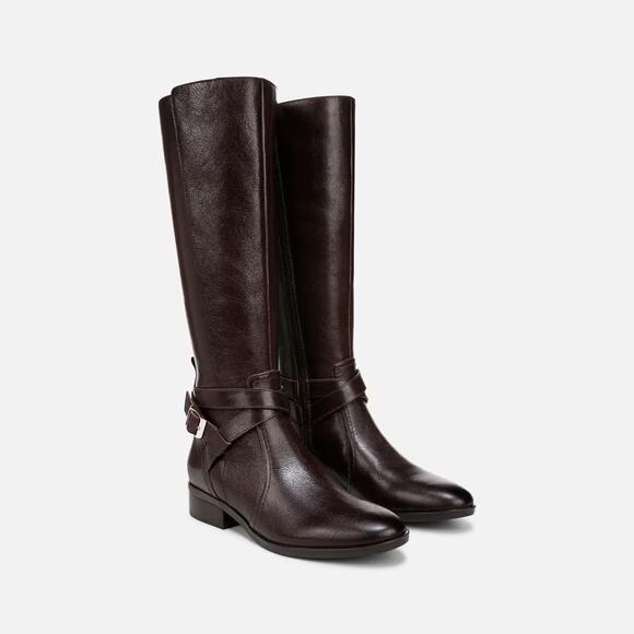Naturalizer Women's 6.5M Dark Brown Leather Rena 2 Riding Boots Knee High LM1-13 - Picture 1 of 8
